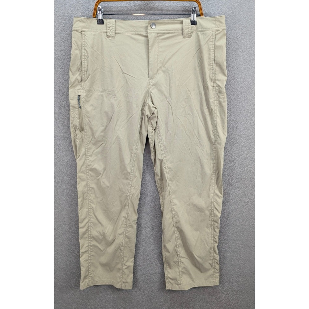 Sierra Experience Hiking Cargo Pants Men's 38 Tan Nylon Stretch Utility Gorpcore